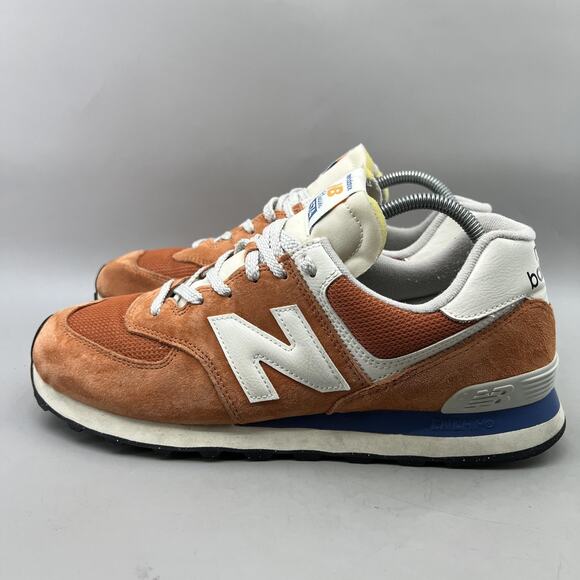 New Balance 574 Classic Shoes Mens Size 11 D Orange Suede Running ENCAP Sneakers - Picture 3 of 8
